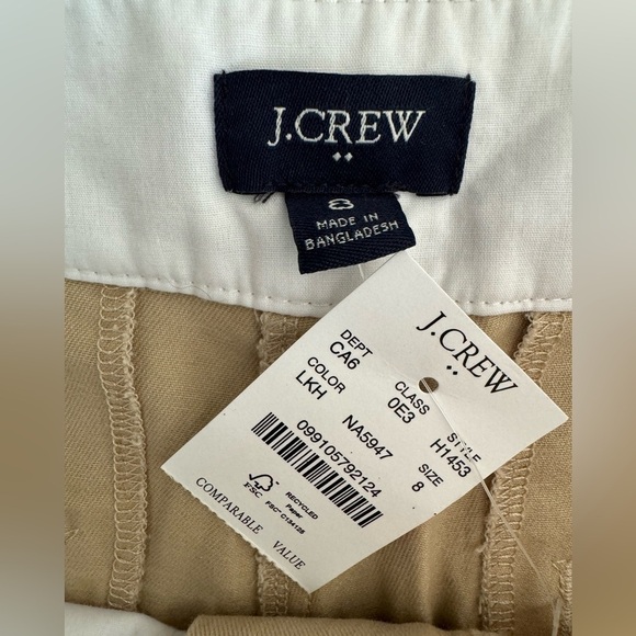 New J.Crew Factory Classic Chino Shorts - Picture 6 of 8